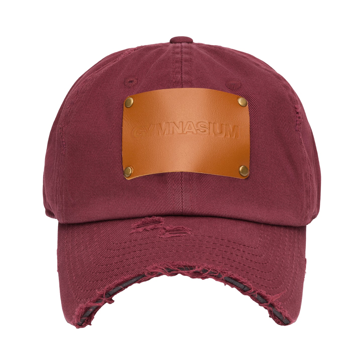 THE DISTRESSED CAP MAROON WITH BROWN