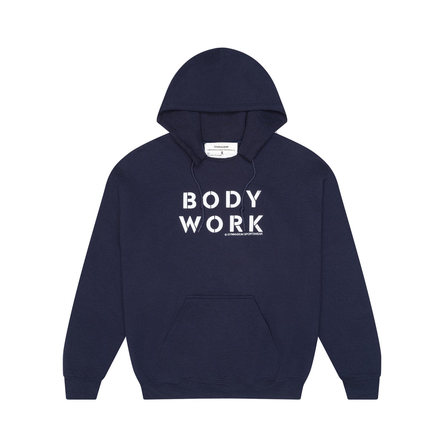 THE BODY WORK HOODED SWEATSHIRT NAVY BLUE