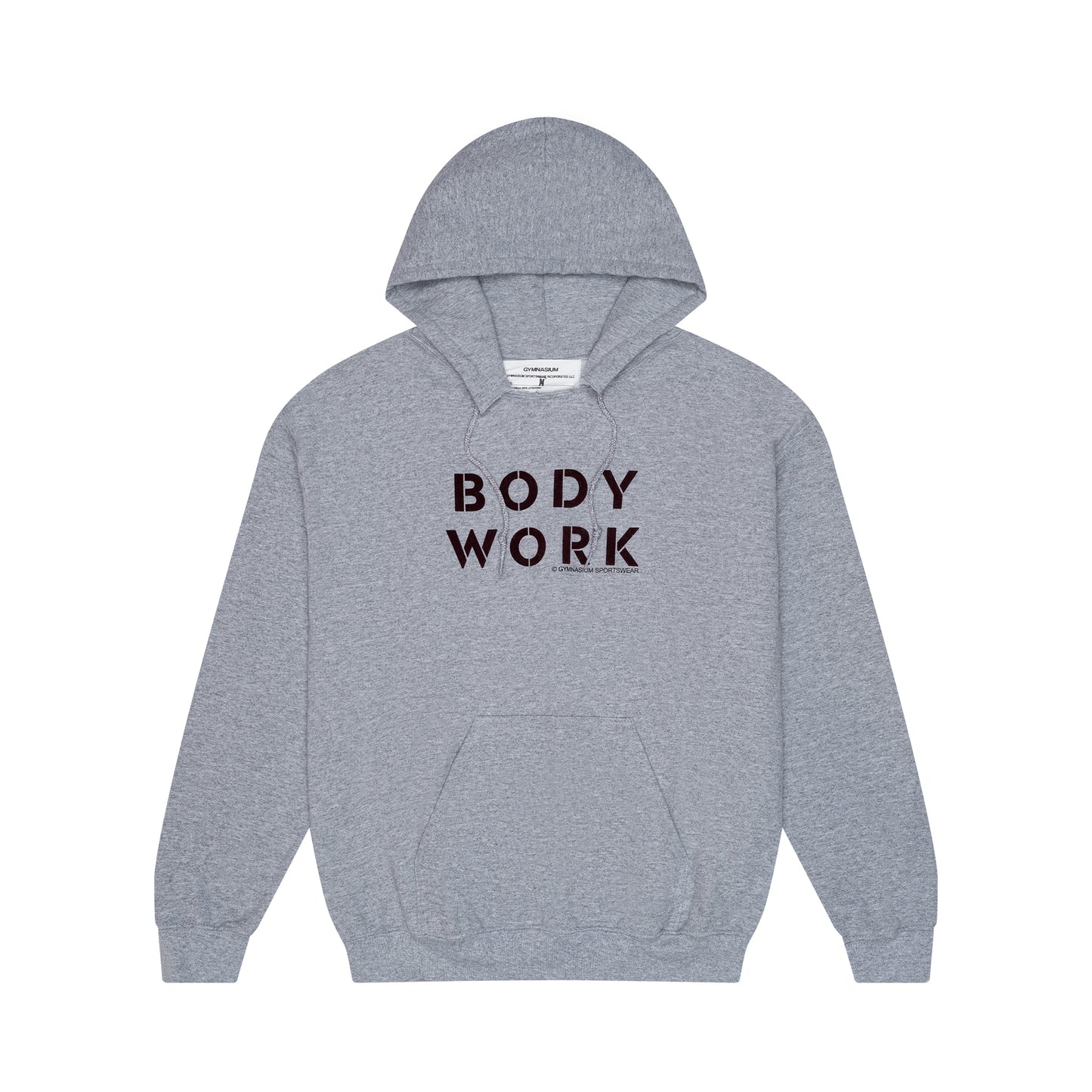 THE BODY WORK HOODED SWEATSHIRT LIGHT HEATHER GREY