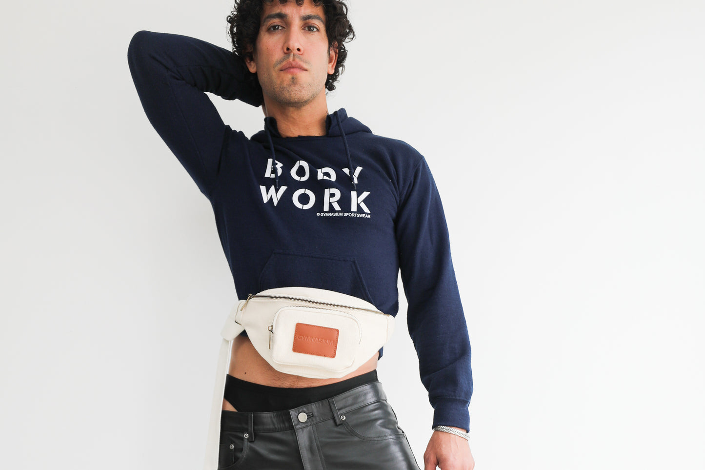 THE BODY BELT BAG NATURAL WITH BROWN