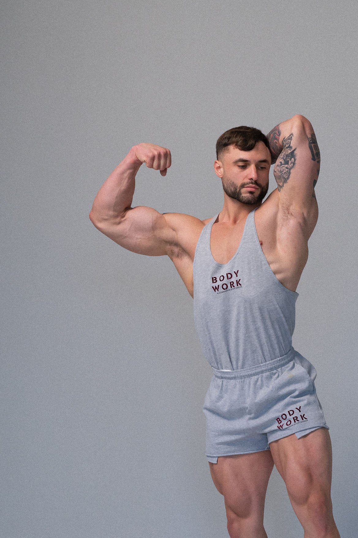THE BODY WORK JERSEY SHORT LIGHT HEATHER GREY