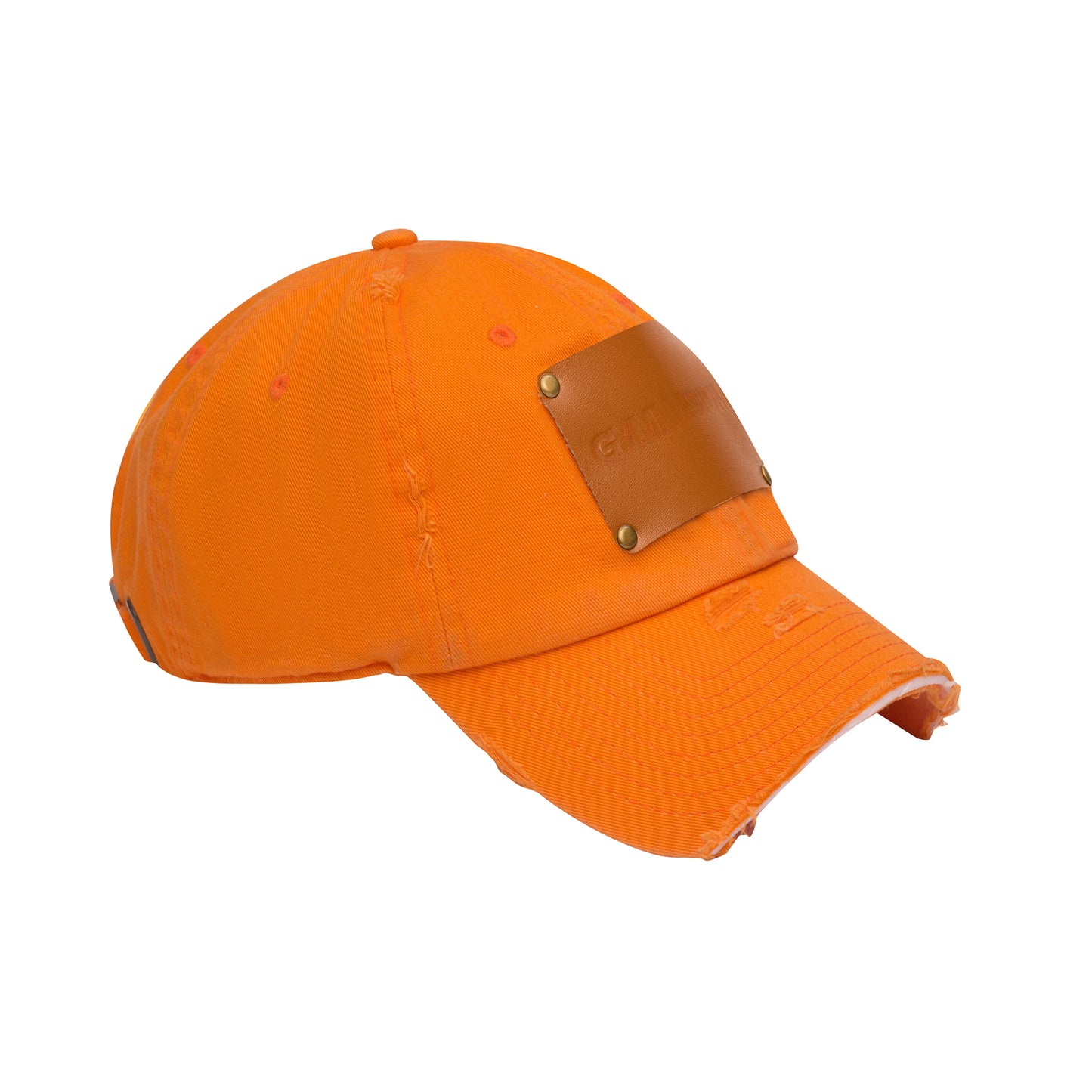THE DISTRESSED CAP ORANGE WITH BROWN