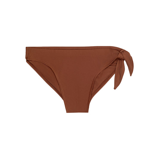 THE TIE SIDE SWIM BRIEF DARK TERRACOTTA